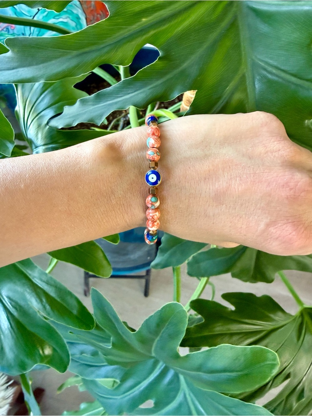 Hematite, Jasper, Azurite bracelet (one) - Picture 2 of 5
